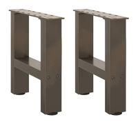 Ordellia Lot de 2 pieds de table basse en acier naturel 30 x 30-31 cm en acier revêtu par pulvérisation avec pieds de nivellement réglables pour table basse, cadre de table, montage à bricolage