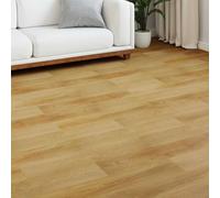 Ordellia Lot de 5 sols stratifiés marron doré, 101 x 20 x 0,8 cm, aspect bois réaliste, système de clic sans colle, pour salon, chambre à coucher et couloir, intérieur facile d'entretien