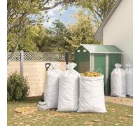 Ordellia Lot de 50 sacs tissés blancs - 100 x 150 cm - En polypropylène résistant aux intempéries - Charge maximale : 15 kg par sac - Pour stockage, étagère de stockage, étagère pour charges lourdes
