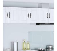 Ordellia Lucca Armoire murale en bois blanc brillant 30 x 31 x 40 cm Armoire de cuisine suspendue avec espace de rangement et étagères pour salle à manger, garde-manger, bar café, autoportant et