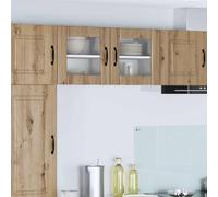 Ordellia Lucca Lot de 2 armoires murales en chêne artisanal en bois de chêne 40 x 31 x 40 cm Armoire de cuisine multi-usages Autonome Moderne