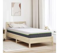 Ordellia Matelas 90 x 190 cm en Tissu Jacquard Blanc et Gris avec Mousse à mémoire de Gel, Ressorts ensachés, Conception, Soutien en 7 Zones, idéal Chambre Adulte ou Enfant