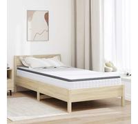 Ordellia Matelas Blanc et Gris 90 x 200 cm avec Spring Bonnell, Support Modéré, Confort Balancé pour Chambre Adulte ou Enfant, Design Moderne, Facile à Entretenir, Durable