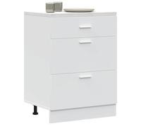 Ordellia Meuble Bas de Cuisine Lyon en Bois d'ingénierie Blanc, Armoire Buffet avec tiroir, Placard et étagère, Plan Travail 60 x 46 x 81,5 cm pour Vaisselle, ustensiles et Rangement