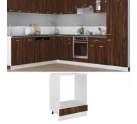 Ordellia Meuble de Four Riga chêne Brun en Bois d’ingénierie 60 x 46 x 81,5 cm, Compartiment pour Micro Onde, Pieds réglables, Plan de Travail requis