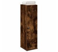 Ordellia Meuble de Salle de Bain en Bois d ingénierie chêne fumé avec Porte Rouleau Papier, Armoire Colonne 20,5 x 22 x 72 cm, Rangement WC Douche, pour