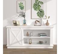 Ordellia Mini kit de ferrures de porte coulissante pour portes d'armoire en acier au carbone revêtu par pulvérisation - 183 cm - Blanc - Glissières avec roulettes - Butée de porte pour un glissement