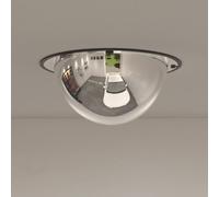 Ordellia Miroir de circulation entièrement incurvé en acrylique Ø 40 cm pour parking, terrain d'exploitation, entrepôt et allée, grand angle pour l'orientation, l'étiquetage et la régulation du trafic