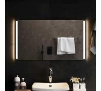 Ordellia Miroir de salle de bain LED 90 x 50 cm en verre de 4 mm d'épaisseur IP65 étanche, port USB 1,5 m, miroir mural pour salle de bain, miroir de maquillage avec crochet de montage