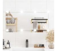 Ordellia Miroir mural avec lumières LED, 40 x 80 cm, verre rectangulaire, blanc chaud et blanc froid, USB 5 V, pour salle de bain, chambre à coucher, couloir, vestiaire, réflexion claire et montage