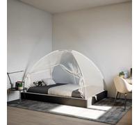Ordellia Moustiquaire mongole avec Portes Maille Blanc 200x200x légère et Pliable pour intérieur extérieur Protection Contre Insectes Camping randonnée Bivouac Tente hamac lit Voyage