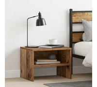 Ordellia Paire de Tables de Chevet Bois Ancien 40 x 40 x 30 cm, mobilier de Chambre avec étagère, Rangement pour Lampe réveil, Style Vintage Industriel