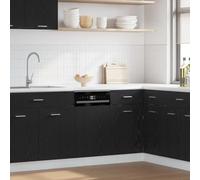 Ordellia Panneau de Lave-Vaisselle Lyon en chêne Noir, Bois d'ingénierie 45 x 1,5 x 67 cm, Meuble Armoire Buffet vaisselier Cuisine, Rangement Discret pour Placard Etagere tiroir Porte