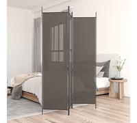Ordellia Paravent 3 pièces anthracite - 150 x 220 cm - Tissu - Paravent brise-vue - Paravent pliable sur pied - Pour salon, chambre à coucher, bureau, intimité