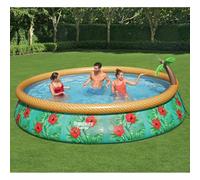 Ordellia Piscine Gonflable Paradise Palms 457x84 cm avec Pompe Filtration, bâche de Protection, Liner résistant, Montage Facile, idéal pour Jardin extérieur Famille Loisir été