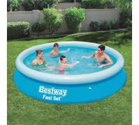 Ordellia Piscine Gonflable Ronde Fast Set 366 x 76 cm avec parois renforcées en Tritech, capacité de 5377 L, Facile à Installer pour baignade en extérieur, Famille, Jardin, Loisir Estival