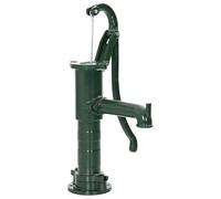 Ordellia Pompe à manivelle en fonte verte 65 x 53 x 16 cm, 10,5 kg, filetage intérieur 38 mm, pour pompe de fontaine, pompe de puits profonds, pompe de jardin, eau de pluie, eau souterraine