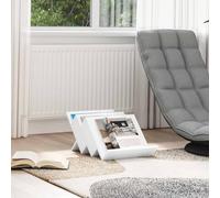 Ordellia Porte-revues en bois blanc 53 x 40 x 28,5 cm avec 3 étagères, porte-revues, porte-brochures, porte-catalogue pour salon, bureau, couloir et salle d'attente
