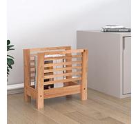 Ordellia Porte-revues en bois de noyer massif avec finition huilée 40 x 26,5 x 38,5 cm Porte-revues pour documents, dossiers, documents, salon, bureau, couloir et réception