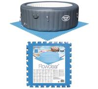 Ordellia Protecteurs de Sol pour Piscine Bestway 8 pcs Bleu 50x50 cm Matériau polyéthylène Durable Protection Contre Perforations abrasions Compatible avec piscines Hors Sol, Spa
