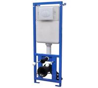 Ordellia Réservoir haut dissimulé 11L pour WC suspendu, cadre en acier robuste, isolation acoustique styromousse, double bouton chasse d'eau, kit montage pré-mural, adapté plomberie sanitaire