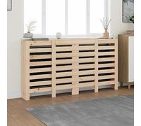Ordellia Revêtement de radiateur en pin massif - 210 x 21 x 85 cm - Design lamelles avec étagère - Accessoire de radiateur pour salon, couloir et salle de bain