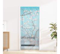 Ordellia Rideau de porte anti-insectes multicolore en bambou, 200 x 90 cm, moustiquaire, protection contre les moustiques, filet de porte pour balcon, terrasse, cuisine, chambre à coucher, aération