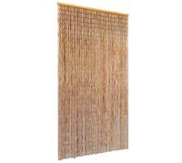Ordellia Rideau de porte en bambou - 100 x 220 cm - Avec barre en bois - Moustiquaire de porte pour balcon, terrasse, cuisine, chambre à coucher, salon, cave - Protection contre les moustiques, le