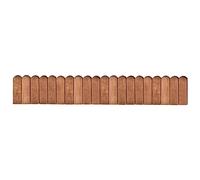 Ordellia Rouleau de bordure en bois de pin marron de 120 cm pour délimitation jardin extérierure, création de parterres, chemins, zones de pelouse ou potager