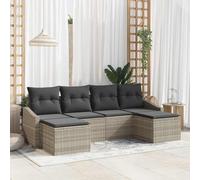 Ordellia Salon Ensemble mobilier canape Fauteuil Table Chaise, Banquette Assise Coussin modulable encastrable, Jardin Exterieur terrasse Balcon Patio Veranda Piscine en resine tressee rotin Gris