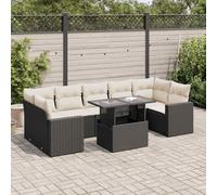 Ordellia Salon Ensemble mobilier Meuble canape Fauteuil Table Chaise Banquette Assise Coussin modulable encastrable Repas detente Jardin Exterieur terrasse Balcon Patio resine tressee Noir métal