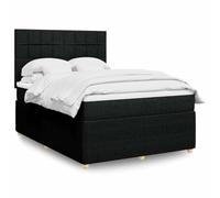 Ordellia Sommier à Lattes de lit avec Matelas 160x200 cm Tissu Noir, Cadre de lit Robuste, tête de lit réglable, surmatelas Confortable pour Chambre à Coucher, mobilier Pratique et Durable