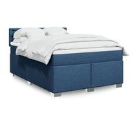 Ordellia Sommier à Lattes de lit avec Matelas Bleu 160x200 cm en Tissu Polyester, Cadre de lit Stable avec tête de lit, surmatelas Confortable, mobilier de Chambre pour Relaxation et Soutien Optimal