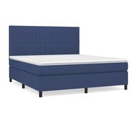 Ordellia Sommier à Lattes de lit avec Matelas Bleu 160x200 cm en Tissu Respirant, Cadre de lit en Bois d'ingénierie, tête de lit réglable, Ensemble Chambre Confortable, mobilier Durable