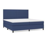 Ordellia Sommier à Lattes de lit avec Matelas Bleu 200x200 cm en Tissu Respirant, Cadre de lit Robuste, tête de lit réglable, Ensemble literie Complet pour Chambre Confortable