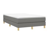Ordellia Sommier à Lattes de lit avec Matelas Gris foncé 120x190cm Tissu Polyester, Cadre en Bois d'ingénierie, surmatelas Mousse, lit Chambre Confortable et Durable