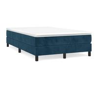 Ordellia Sommier à Lattes de lit Bleu foncé 120x190cm en Velours avec Matelas à Ressorts ensachés et surmatelas Mousse pour Chambre Confortable