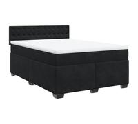 Ordellia Sommier à Lattes de lit et Matelas Noir 160x200 cm en Velours avec Cadre de lit en Bois Massif, Plateforme Confortable pour Chambre à Coucher, mobilier Durable et Soutien Optimal