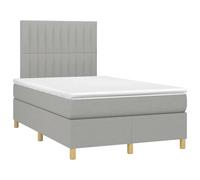 Ordellia Sommier à Lattes de lit Gris Clair 120x190 cm avec Matelas à Ressorts ensachés et surmatelas Mousse pour Chambre Confortable