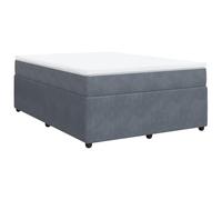Ordellia Sommier à Lattes de lit Gris foncé 160x200 cm avec Matelas à Ressorts ensachés et surmatelas Velours pour Chambre Confortable et Soutien Optimal