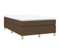 Ordellia Sommier à Lattes de lit Marron foncé 120x190cm avec Matelas Ressorts ensachés et surmatelas Mousse Tissu pour Chambre Confortable