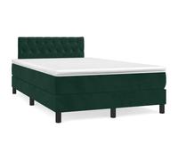 Ordellia Sommier à Lattes de lit Vert foncé 120x200cm en Velours avec Matelas à Ressorts ensachés et surmatelas Mousse pour Chambre Confortable