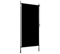 Ordellia Store Roulant d'extérieur Anthracite 100 x 270 cm, Store auvent rétractable Manuel, Brise Vue, Pare Soleil pour pergola, Balcon, terrasse, Protection Ombre Pluie Vent
