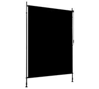 Ordellia Store Roulant d'extérieur Anthracite 150 x 270 cm en Polyester revêtement PA, Store auvent banne rétractable Manuel pour terrasse Balcon pergola, Brise Vue Ombre et Protection UV