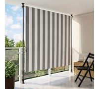 Ordellia Store Roulant extérieur Anthracite et Blanc 120 x 270 cm Store auvent Enrouleur Manuel Pare Soleil avec Tissu Polyester PU réglage Hauteur 225 à 275 cm Protection ombrage