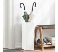 Ordellia Support de Parapluie Blanc en Acier 15,5 x 15,5 x 49 cm pour entrée, Rangement Pratique et Robuste pour Maison, Bureau, Hall, Jardin, Support Vertical Compact