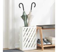 Ordellia Support de Parapluie Blanc en Acier 28 x 12 x 41 cm pour Rangement Pratique et Élégant dans Entrée, Couloir ou Bureau, Facile à Assembler et Durable pour Maison, Hall, Salon ou Jardin