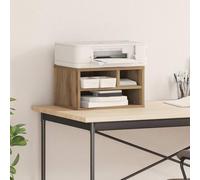Ordellia Support d'imprimante en chêne Artisan - 40 x 32 x 22,5 cm - Charge maximale : 60 kg - Pour imprimante, scanner, photocopieur, bureau à domicile, bureau, peu encombrant avec espace de