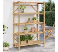 Ordellia Système d'étagères en bambou avec 5 étagères, 100 x 40 x 150 cm, capacité de charge de 150 kg, pour mur, support de livres, rangement de livres, étagère d'angle pour salon, bureau, cave