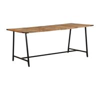 Ordellia Table à dîner en Bois de manguier Massif 180x90 cm avec Structure en Fer pour Salle à Manger et Espace Repas Convivial intérieur ou extérieur